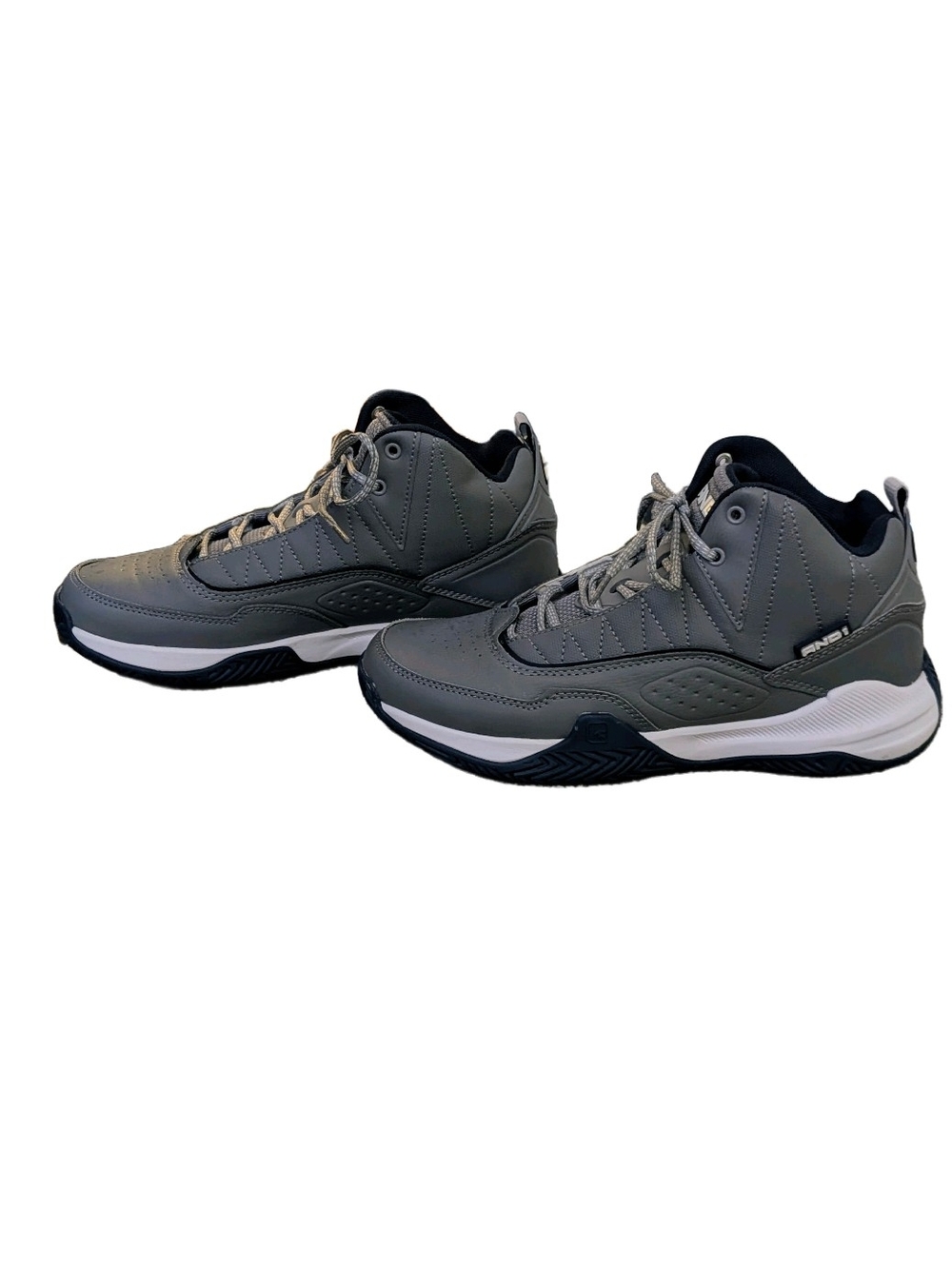 And1 Men's Grey High-Top Streetball Basketball Athletic Sneakers- Size 10.5